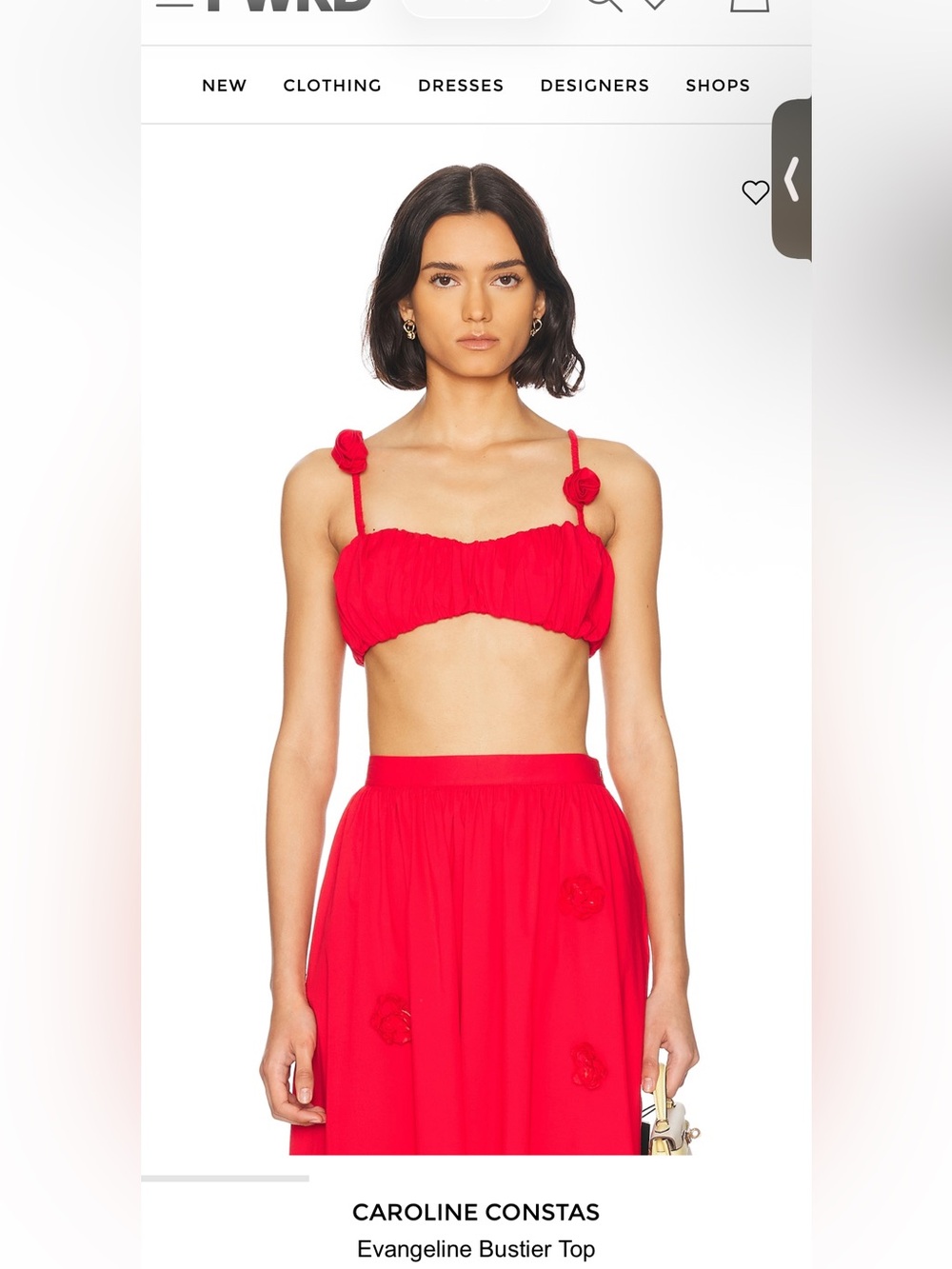 Red bustier top